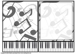 A5 Insert to Match Card Front Music to me