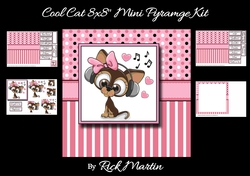 8x8 Cool Cat Mini Pyramage Kit - x4 A4 sheets 