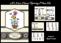 A5 New Home Topiary Mini Kit - x4 A4 sheets 
