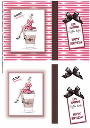 A5 I Love Coffee quick Card front with decoupage