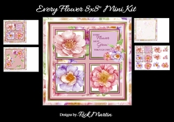 8x8 Every Flower Mini Kit - x4 A4 sheets 