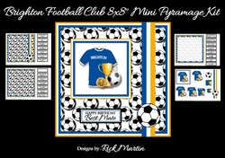 8x8 Brighton Football Club Mini Pyramage Kit - x4 A4 sheets 