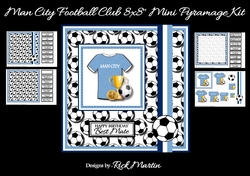 8x8 Man City Football Club Mini Pyramage Kit - x4 A4 Sheets