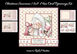 8x8 Christmas Snowman Mini Oval Pyramage Kit 