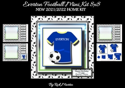 8x8 NEW HOME KIT Everton Football Mini Pyramage Kit - x4 A4 sheets