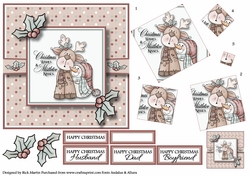 6x6 Christmas Reindeer & Snowman Pyramage Design Sheet 3