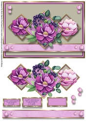 A5 Pale Wood Anniversary Flowers
