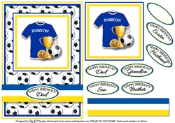 A5 Everton Card Front with Sentiments