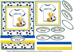 A5 Leeds Card Front with Sentiments 