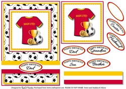 A5 Man Utd Card Front with Sentiments 