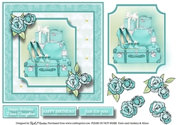 7x7 A Ladies favourite passion Card Front, Topper & Sentiments
