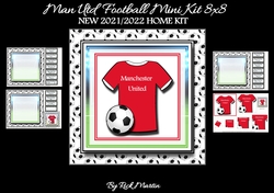 8x8 NEW HOME KIT Manchester Utd Football Mini Pyramage Kit - x4 A4 sheets