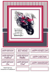 8x8 Card Front -with male sentiments 
