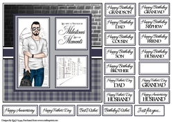 7X7 Life isnt milestones Card Front with sentiments