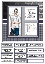8X8 Life isnt milestones Card Front with sentiments