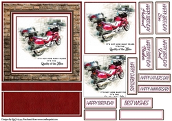 A5 Its not how many miles Card Front with Toppers and sentiments