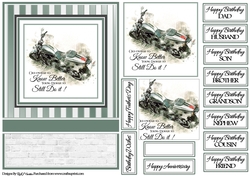 A5 Old enough to know better Card Front with Toppers and sentiments 