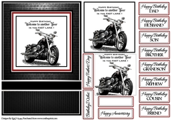 A5 Life in the fast lane Card Front with toppers and sentiments 