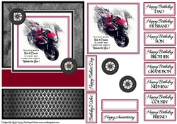 A5 Cool & Classic Card Front with toppers and sentiments 