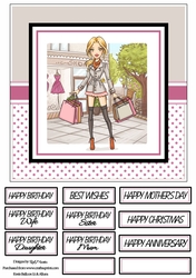 8x8 I Love my Shopping Card Front with sentiments
