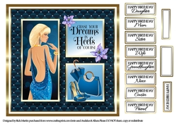 7x7 Chase Your dreams 2 Card Front with sentiments 