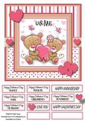 8x8 U & Me Card Front with Sentiments 