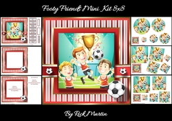 8x8 Footy Friends Mini Kit - x6 A4 sheets