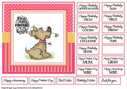 7x7 Dogs Leave Paw prints on your heart card Front with sentiments