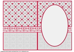 A5 Just you and Me Valentine Blank Insert