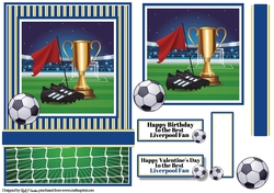 A5 Everton Premier League Card Front Topper and sentiments