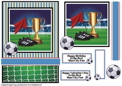 A5 Manchester City Premier League Card Front Topper and sentiments