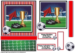A5 Arsenal Premier League Card Front Topper & sentiments