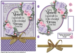 A5 Every Moment Card Front with Topper and sentiments 