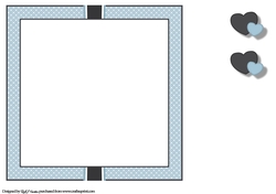 8x8 My Heart belongs to you Blank Insert with Hearts