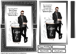 A5 Col & Classic Guy Card Front Topper and sentiments