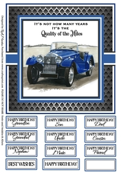 8x8 Quality of Miles Card Front with sentiments 