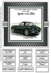 8x8 Quality of Miles 8 Card Front & Sentiments