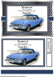 A5 Old but Classic 3 Card Front with Topper and sentiments