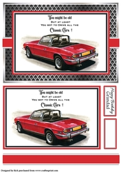 A5 Old but Classic 4 Card Front with Topper and sentiments
