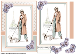 A5 A Gentle Stroll Card Front Topper and sentiments