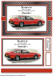 A5 Old but Classic 14 Card Front with Topper and sentiments