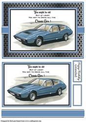 A5 Old but Classic 15 Card Front with Topper and sentiments