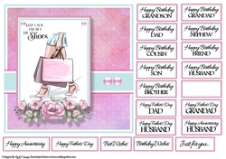 7x7 Keep Calm & Buy Shoes Card Front and sentiments