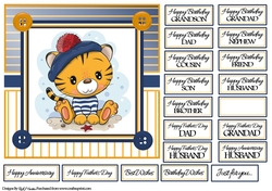 7x7 Timmy Tiger Card Front with sentiments