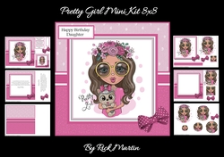 8x8 Pretty Girl Mini Kit - x6 A4 sheets