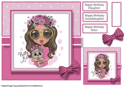 8x8 Pretty Girl Card Front