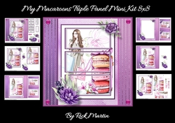 8x8 My Macaroons Triple Panel Mini Kit - x6 A4 sheets