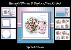 8x8 Beautiful Flowers & Perfume Mini Kit - x6 A4 sheets