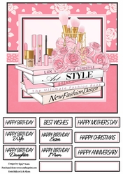 8x8 The Fashion Collection Card Front & Sentiments  