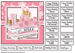 7x7 The Fashion Collection Card Front & Sentiments